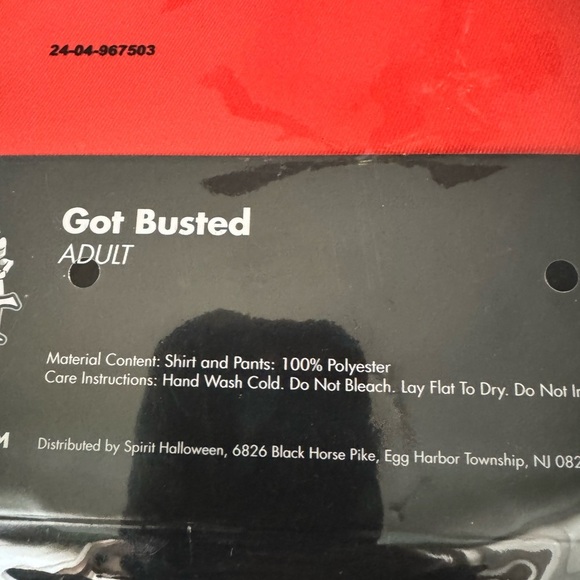 NWT Spirit Halloween Costume Women Size XL (12-16) Got Busted Costume Cosplay - Picture 5 of 9